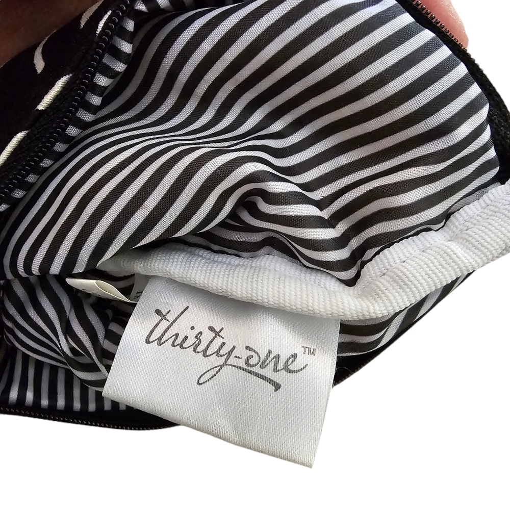 Thirty-one Grey Parisian Pop Mini Zipper Pouch/Wristlet Retired - Picture 6 of 8